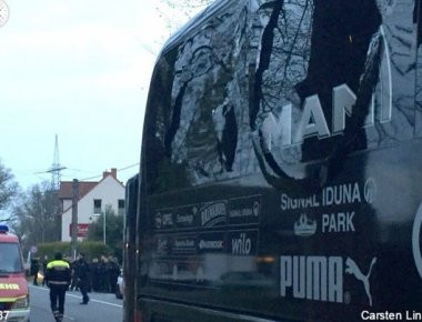 Οι πρώτες φωτογραφίες μετά την έκρηξη στο πούλμαν της Ντόρτμουντ (φωτό)